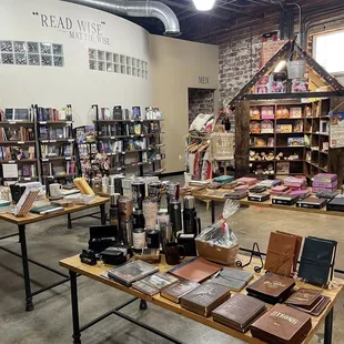 a table with books on it