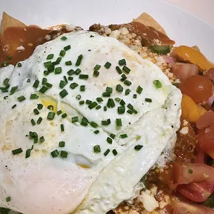 Green Chile Pork Chilaquiles