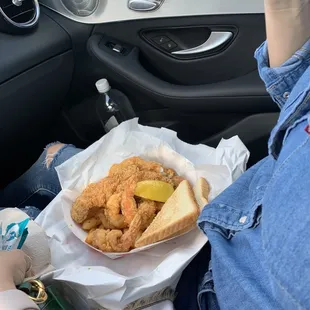 Fried catfish and shrimp basket OMG!!!