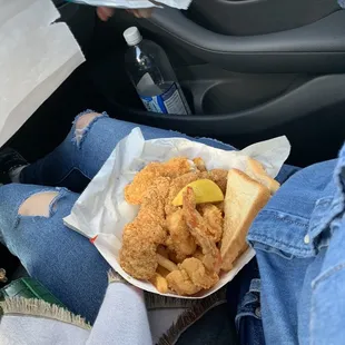 Fried catfish and shrimp basket