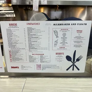 1/2 the Menu