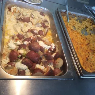 Red Potatoes with cream sauce and M&amp;C. (Photo taken by owner).