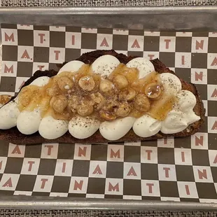 Hazelnut Honey Bruschetta