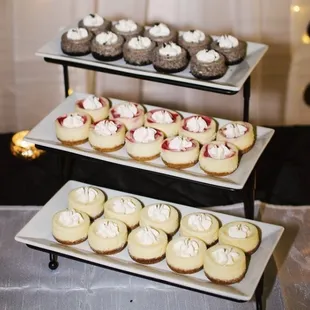 Oreo cheesecake, key lime (one of THE BEST) and strawberry? Raspberry?
