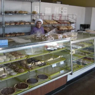 a woman behind the counter