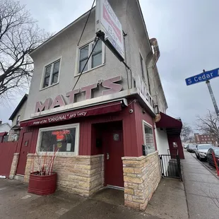 the front of the restaurant