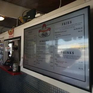 the menu