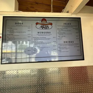 Menu inside on a electronic board