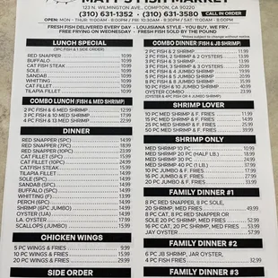 New 2024 MENU!!!!!!