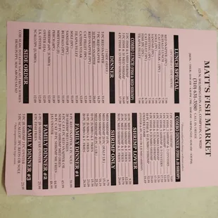 New Menu!!!!!!