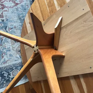 snapped cherry coffee table legs