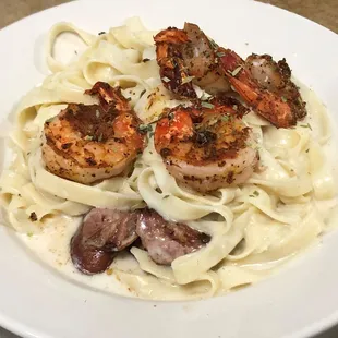 Cajun Pasta. Comes with a breadstick and two sides.