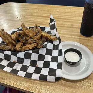 Fried mushrooms and ranch