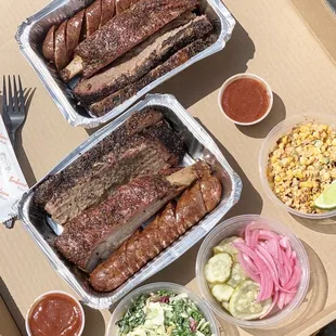 a variety of food items