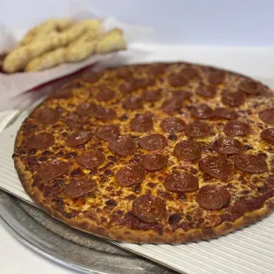 Pepperoni Pizza and Twisted Bread Strips make a perfect combo