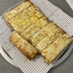 Cheesy Bread Strips. A best seller