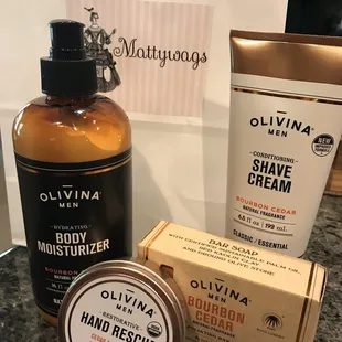 Men's lotions and grooming items that I purchased and very happy with!