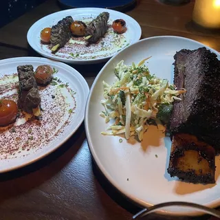 Picanha Skewers, Tahini Sauce and Zhoug*