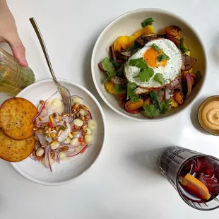 Ceviche Tradicional and Lomo Saltado - Brunch Menu