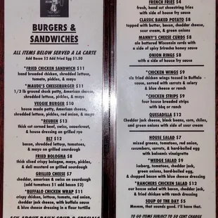 Menu, front &amp; back with a little flash glare. Far better than the shadow my phone created.