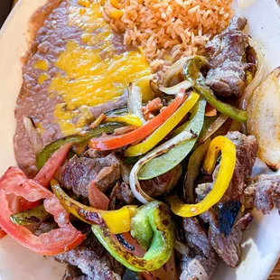 Beef Fajitas for one.