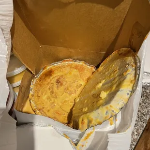 Cheese enchiladas to go