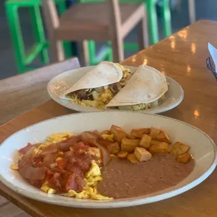 Breakfast Tacos + Huevos Rancheros
