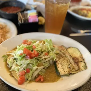 Skinny Sheryl's (chicken enchiladas with tomatillo sauce