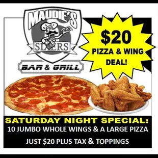 pizza and wings