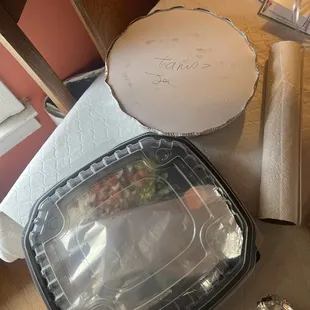 Plastic and aluminum containers