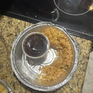 To go rice and beans