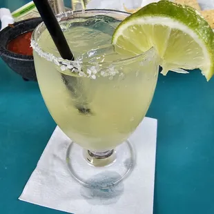Margarita on the rocks with salt