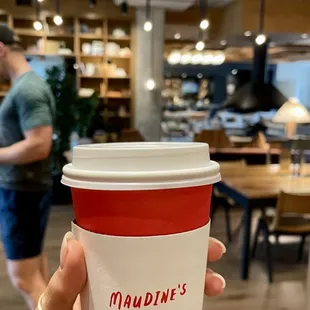 Maudine's coffee with pecan milk