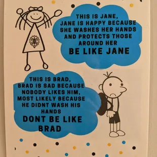 Bathroom reminder : Be like Jane