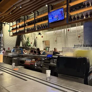 interior, sushi and sashimi