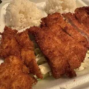 Katsu chicken and rice