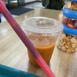 Thai Tea with Boba - The Boba clogged the straw.