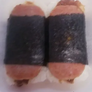 Spam Musubi with teriyaki sauce