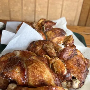a closeup of the chicken