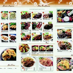 a menu for a hawaiian restaurant
