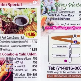 Pocket menu (high resolution scan)