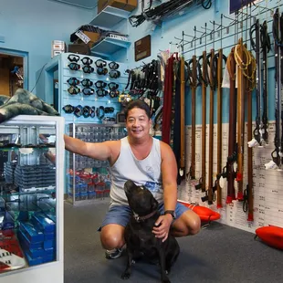 Kurt always shares his knowledge and aloha with customers. One of his dogs always there to greet you too.