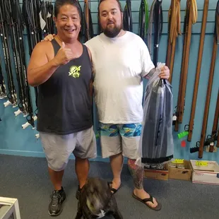 Chumly about to go snorkling