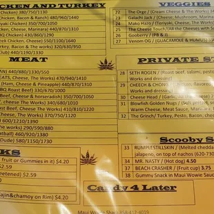 Menu as of 10/3/22