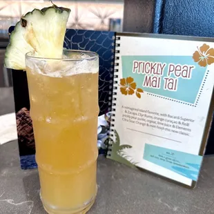 Prickly Pear Mai Tai. Bacardi Superior, Zacapa 23, Orange Curacao, prickly pear puree, orgeat, lime.