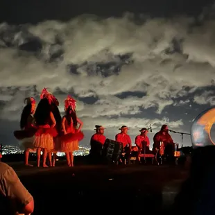 a group of dancers performing