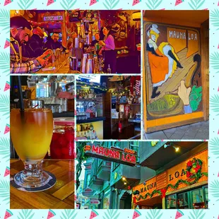 Montage of images from Mauna Loa Bar