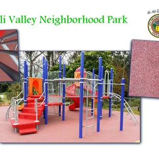 Newly refurbished playground in April 2016.