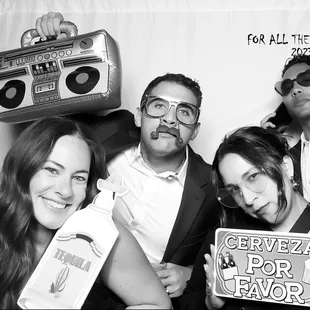 Glam style black and white single image print