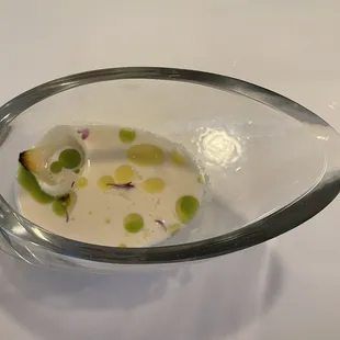 Chilled almond and onion soup